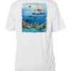 Sun protection UPF 50+ short sleeve shirt with Key West snorkeling scene. Perfect for beach days and.