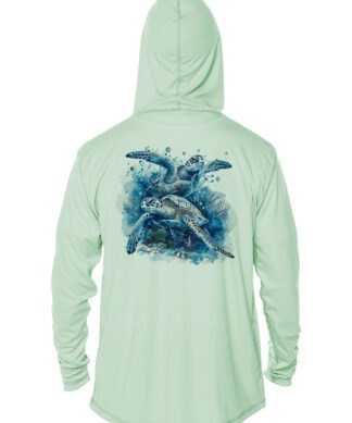 Sea Turtle UPF 50+ Hoodie for Sun Protection.