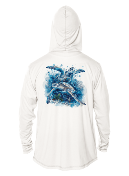 Key West Sun Shirts - Sea Turtles - UPF 50+ Hoodie - Image 7