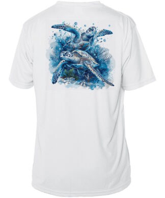 Sea Turtles UPF 50+ Short Sleeve Sun Shirt for Men and Women.