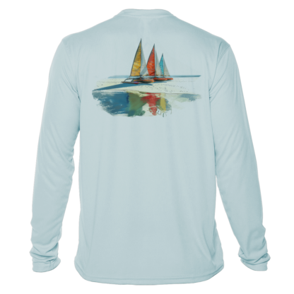 Sunswept Sailing Shirts - Beachside Sailboats - UPF 50+ Long Sleeve - Image 7