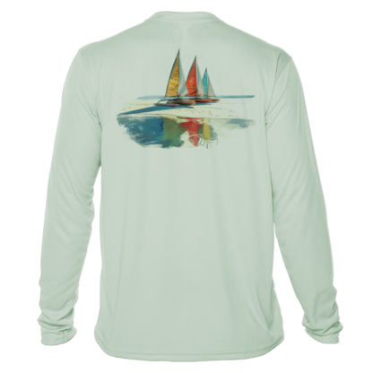 Sunswept Sailing Shirts - Beachside Sailboats - UPF 50+ Long Sleeve - Image 9