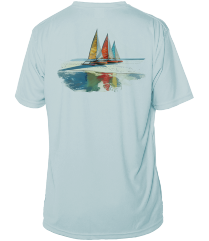 Sunswept Sailing Shirts - Beachside Sailboats - UPF 50+ Short Sleeve - Image 5