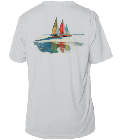 Sunswept Sailing Shirts - Beachside Sailboats - UPF 50+ Short Sleeve - Image 3