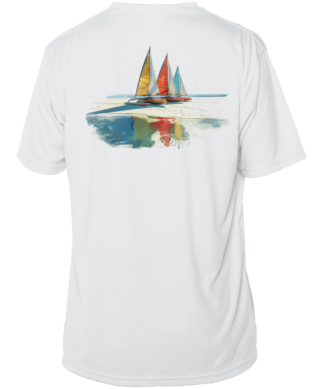 Sunswept Sailing Shirts - Beachside Sailboats - UPF 50+ Short Sleeve