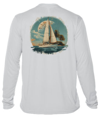 UPF 50+ Long Sleeve Sailing Shirt in Pearl Grey.
