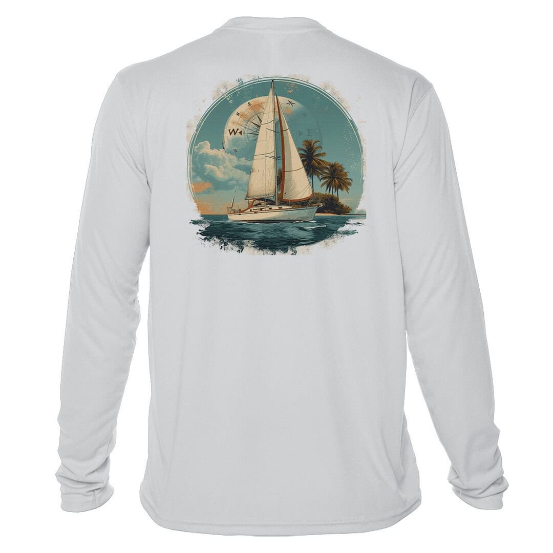 UPF 50+ Long Sleeve Sailing Shirt in Pearl Grey.