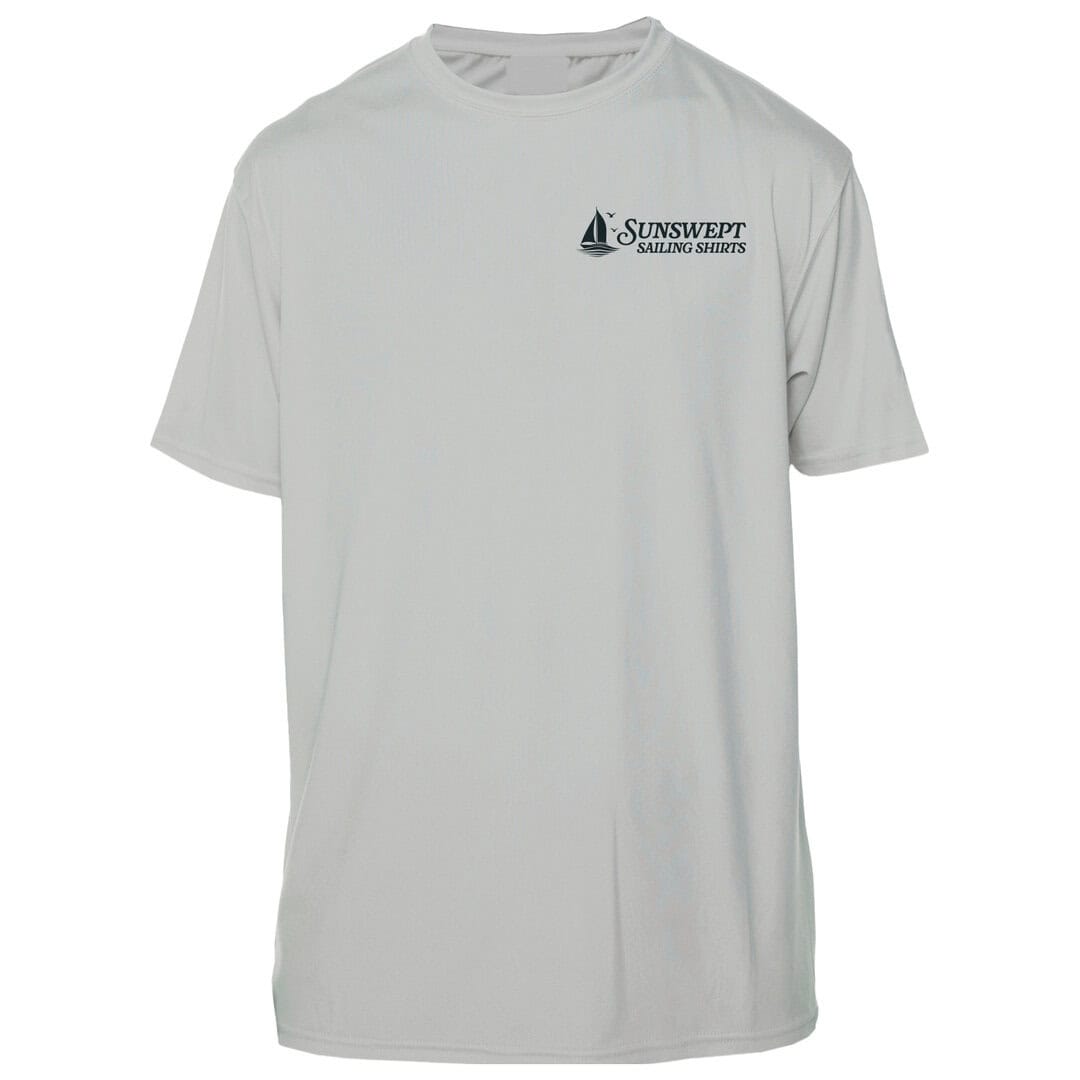 White SunSwept Sailing Shirts T-shirt with logo.