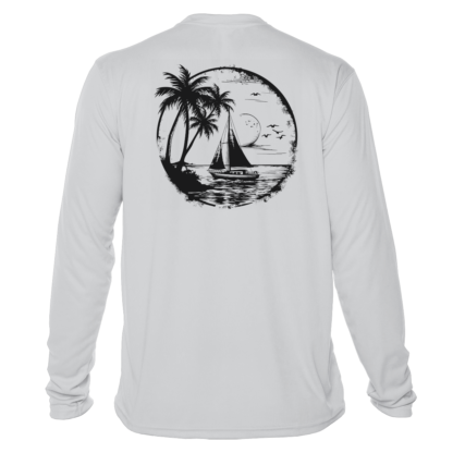 Sunswept Sailing Shirts - Tropical Sailboat Silhouette - UPF 50+ Long Sleeve - Image 3