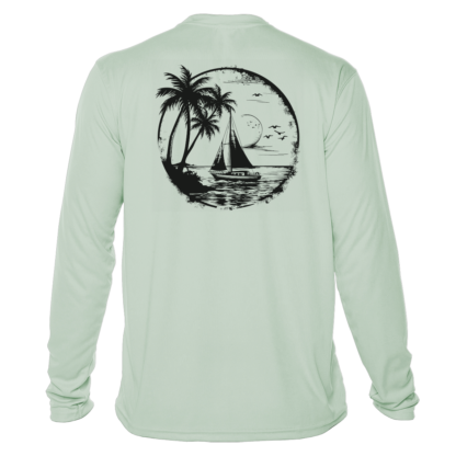 Sunswept Sailing Shirts - Tropical Sailboat Silhouette - UPF 50+ Long Sleeve - Image 9