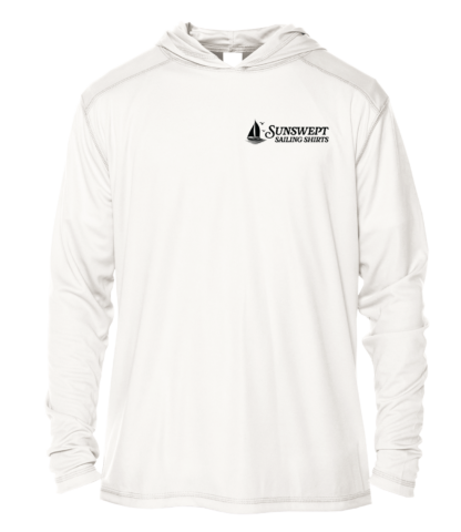 Sunswept Sailing Shirts - Tropical Sailboat Silhouette - UPF 50+ Hoodie - Image 2