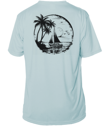 Sunswept Sailing Shirts - Tropical Sailboat Silhouette - UPF 50+ Short Sleeve - Image 5