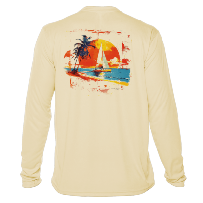Sunswept Sailing Shirts - Tropical Sailboat Sunset -  UPF 50+ Long Sleeve - Image 5