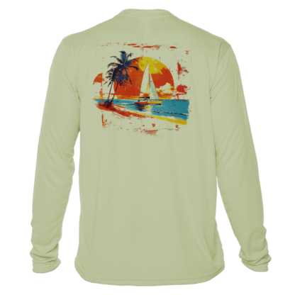 Sunswept Sailing Shirts - Tropical Sailboat Sunset -  UPF 50+ Long Sleeve - Image 11