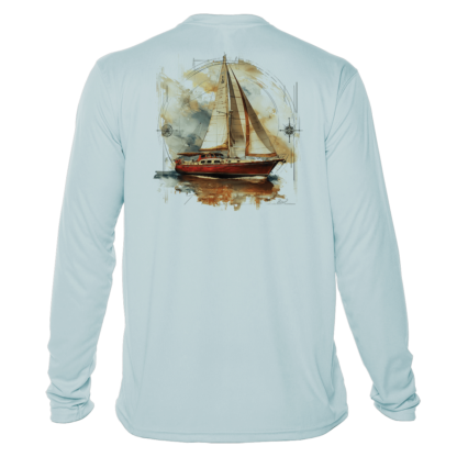 Sunswept Sailing Shirts - Vintage Sailboat Voyage -  UPF 50+ Long Sleeve - Image 7
