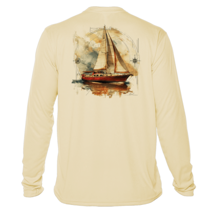 Sunswept Sailing Shirts - Vintage Sailboat Voyage -  UPF 50+ Long Sleeve - Image 5