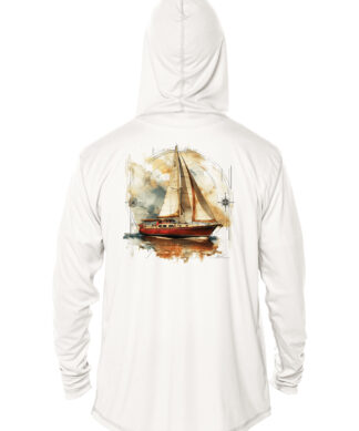 UPF 50+ Sailboat Hoodie for Sun Protection - Key West Sun Shirts.