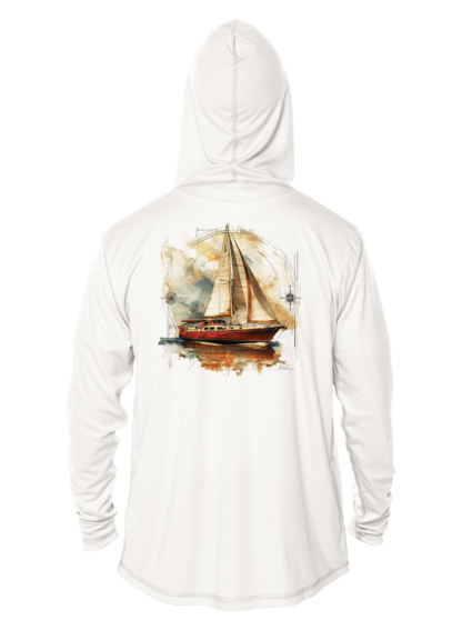 Sunswept Sailing Shirts - Vintage Sailboat Voyage -  UPF 50+ Hoodie