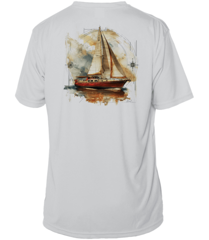 Sunswept Sailing Shirts - Vintage Sailboat Voyage -  UPF 50+ Short Sleeve - Image 3