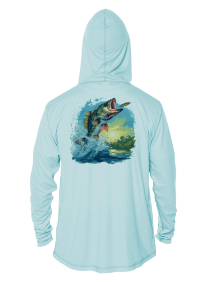 Fishing Shirt Outfitters - Angler's Collection: Large Mouth Bass - UPF 50+ Hoodie - Image 5