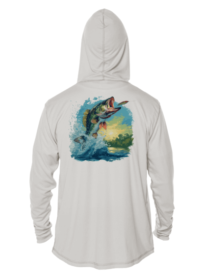 Fishing Shirt Outfitters - Angler's Collection: Large Mouth Bass - UPF 50+ Hoodie - Image 3