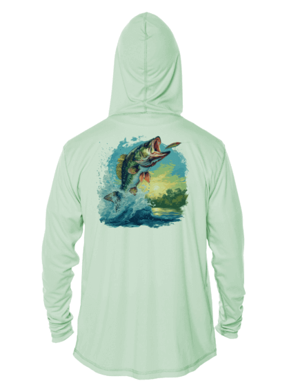 Fishing Shirt Outfitters - Angler's Collection: Large Mouth Bass - UPF 50+ Hoodie - Image 7
