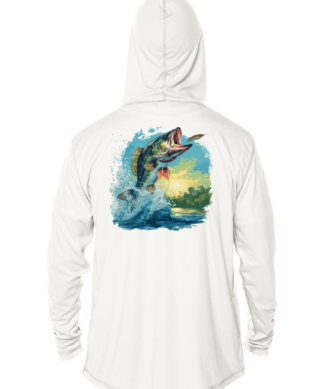 Fishing Shirt Outfitters - Angler's Collection: Large Mouth Bass - UPF 50+ Hoodie
