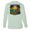 Sun Shirts with Dominos and Tropical Scene.