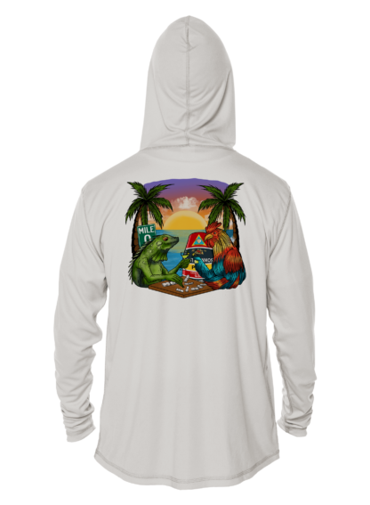 Key West Sun Shirts - Dominos in Key West - UPF 50+ Hoodie - Image 5