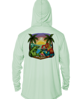 Key West Sun Shirts - Dominos in Key West - UPF 50+ Hoodie