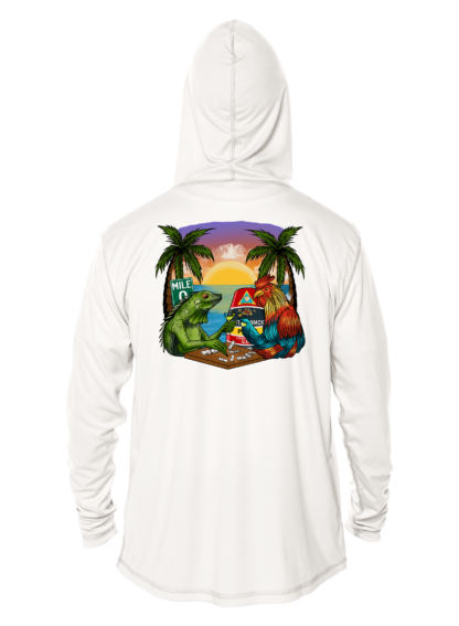 Key West Sun Shirts - Dominos in Key West - UPF 50+ Hoodie - Image 7
