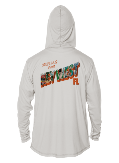 Key West Sun Shirts - Post Card From Key West -  UPF 50+ Hoodie - Image 5