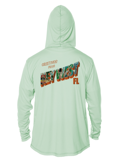 Key West Sun Shirts - Post Card From Key West -  UPF 50+ Hoodie - Image 7