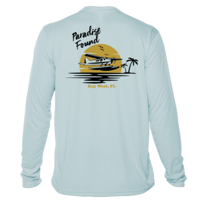 Key West Sun Shirts - Paradise Found with Seaplane - UPF 50+ Long Sleeve - Image 9