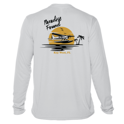 Key West Sun Shirts - Paradise Found with Seaplane - UPF 50+ Long Sleeve - Image 7