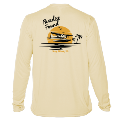 Key West Sun Shirts - Paradise Found with Seaplane - UPF 50+ Long Sleeve - Image 3