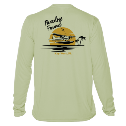 Key West Sun Shirts - Paradise Found with Seaplane - UPF 50+ Long Sleeve - Image 11