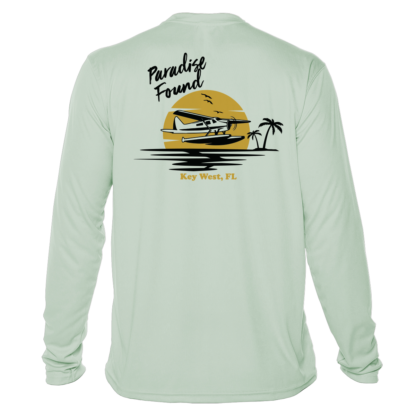 Key West Sun Shirts - Paradise Found with Seaplane - UPF 50+ Long Sleeve
