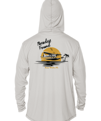 Key West Sun Shirts - Paradise Found with Seaplane - UPF 50+ Hoodie