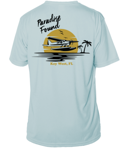 Key West Sun Shirts - Paradise Found with Seaplane - UPF 50+ Short Sleeve - Image 5