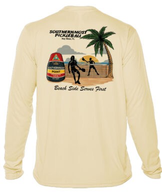 Sun Shirts with Southernmost Pickleball design, UPF 50+ protection, perfect for beach and outdoor sp.