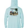 Hoodie with Southernmost Pickleball and Bouy graphic, UPF 50+ sun protection.