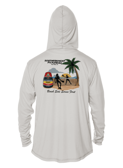 Southernmost Pickelball - Southernmost Bouy - UPF 50+ Hoodie - Image 3