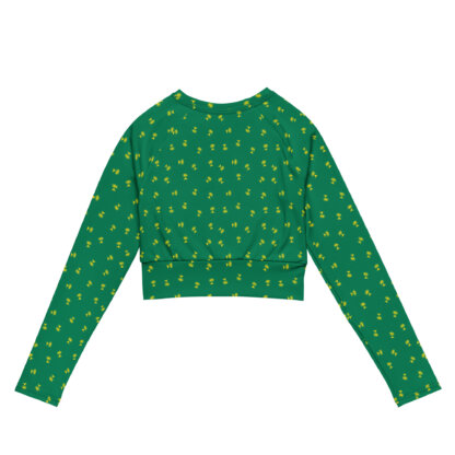 Key West Sun Shirts – Palms On Green – UPF 50+ Recycled Long-Sleeve Crop Top - Image 6