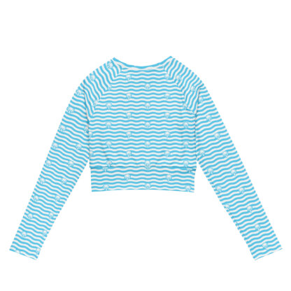 Key West Sun Shirts – Palm Waves – UPF 50+ Recycled Long-Sleeve Crop Top - Image 6