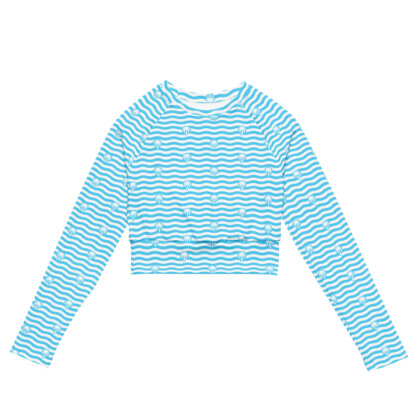 Key West Sun Shirts – Palm Waves – UPF 50+ Recycled Long-Sleeve Crop Top