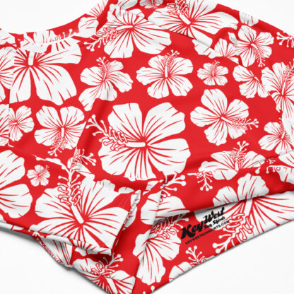 Key West Sun Shirts – White Hibiscus – UPF 50+ Recycled Long-Sleeve Crop Top - Image 5