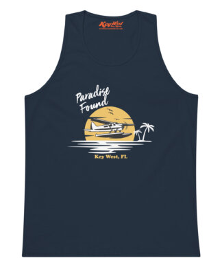Key West Sun Shirts – Paradise Found with Seaplane – Men’s Premium Tank Top