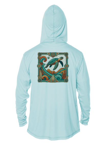 Key West Sun Shirts - Turtle Tide - UPF 50+ Hoodie - Image 5