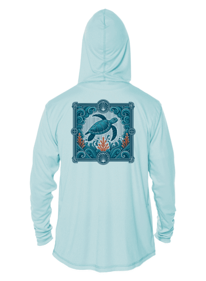 Key West Sun Shirts - Blue Current Cruiser - UPF 50+ Hoodie - Image 3
